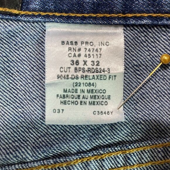 RED HEAD Jeans Relaxed Fit Straight Leg Denim Workwear Classic Mens 36x32 Blue - Picture 9 of 9